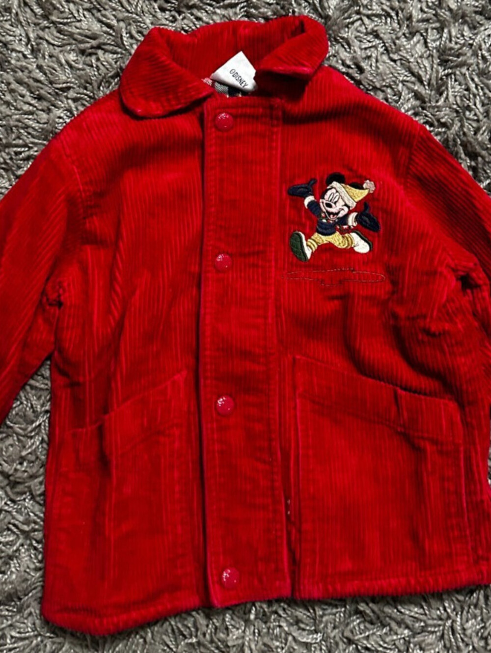 Vintage 2000s Disney Baby Corduroy Mickey Jacket 24M